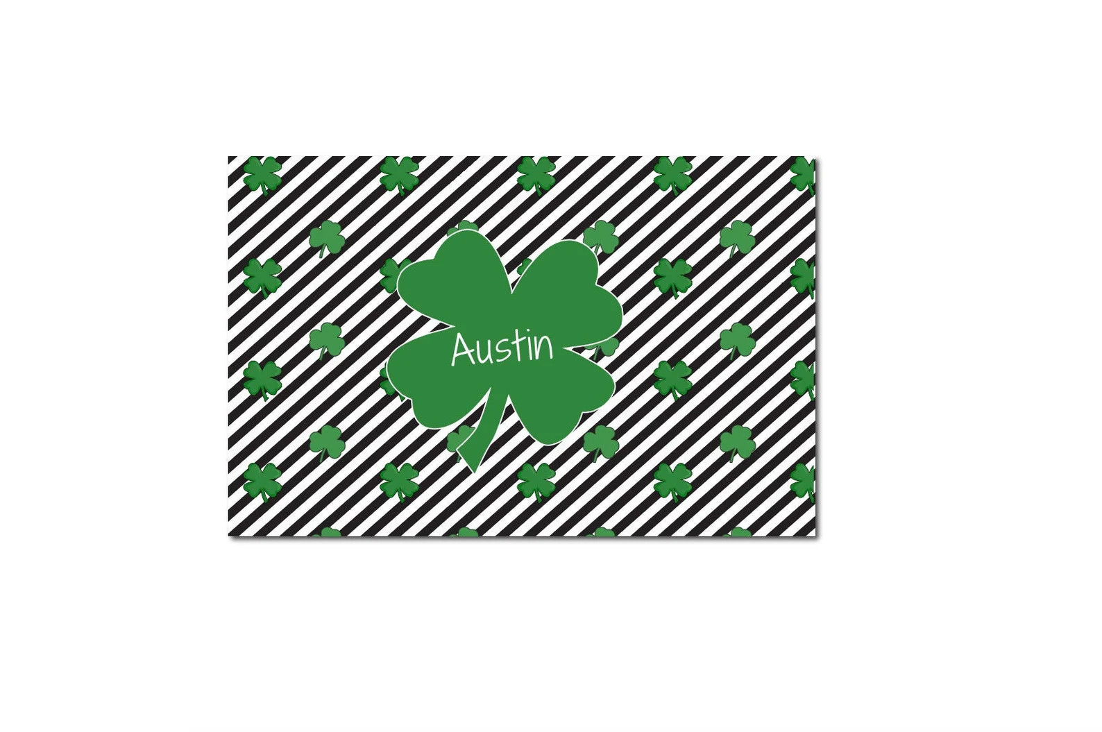 St Patricks Day Placemat for Kids, Personalized Placemat for Kids, Laminated Placemat, Shamrock P... | Etsy (US)