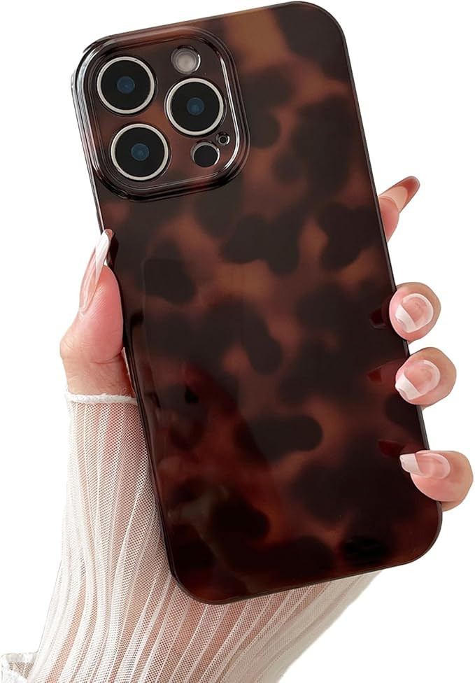 Compatible with for iPhone 14 Pro Max Case, Tortoise Shell Chic Amber Brown Print Leopard, Classi... | Amazon (US)