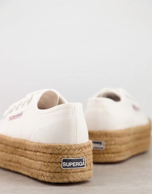 Superga – 2790 – Espadrille-Sneaker mit Plateausohle in Weiß | ASOS DE