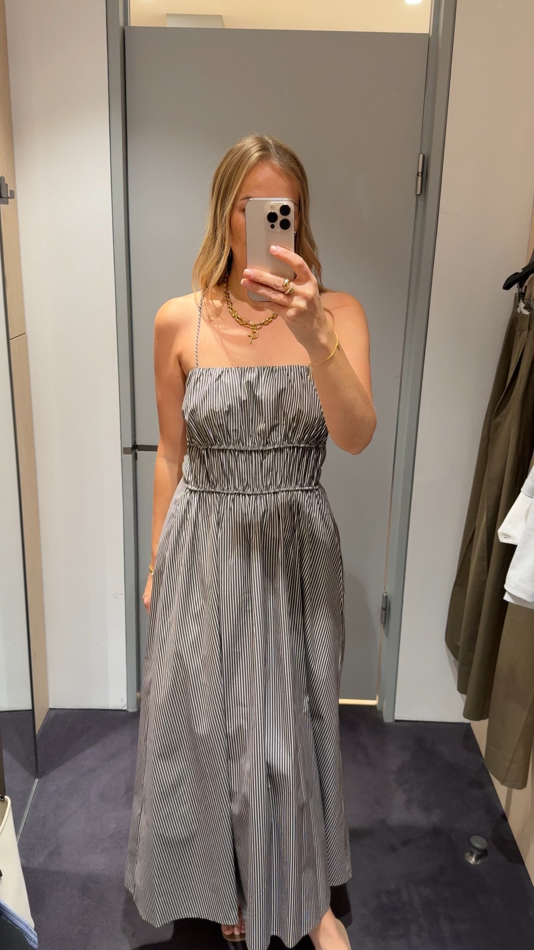 Lovely stripe cotton sundress 
Wearing a U.K. 12 
It has pockets ! 
And the straps are fully adjustable so suitable for both long and short torso

#LTKtravel #LTKsummer #LTKdresses