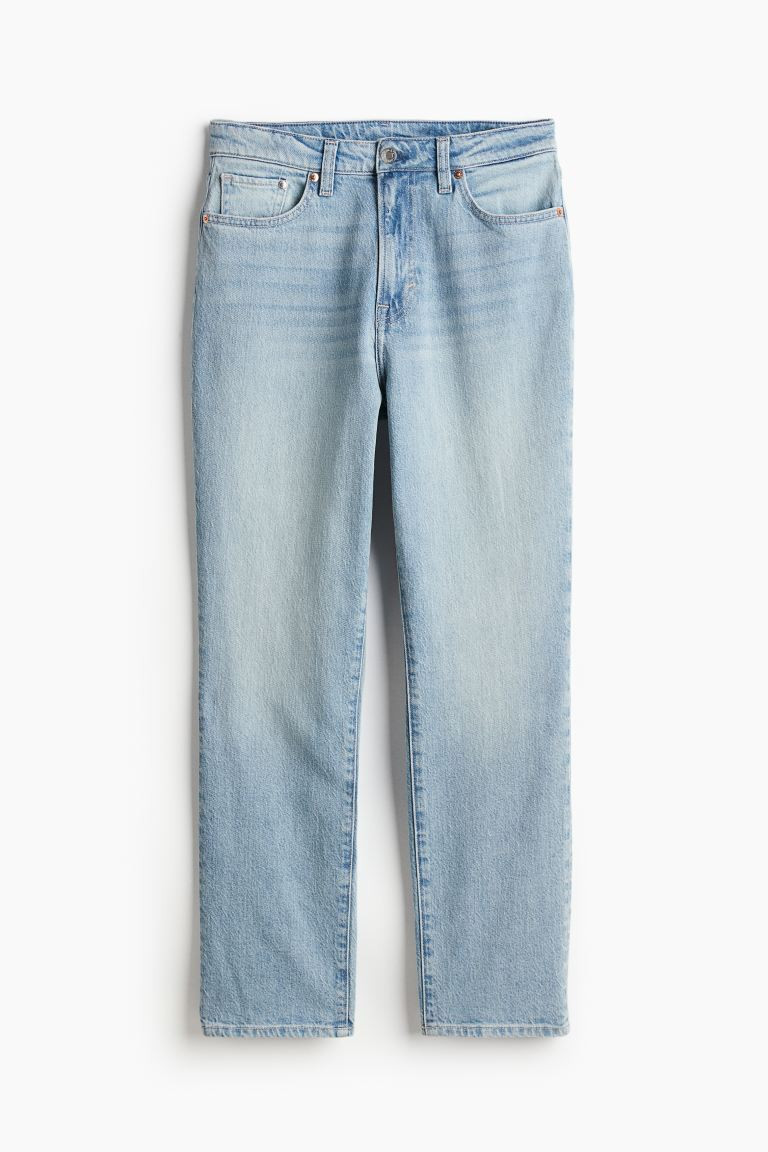 Mom Ultra High Ankle Jeans - Light denim blue - Ladies | H&M US | H&M (US + CA)