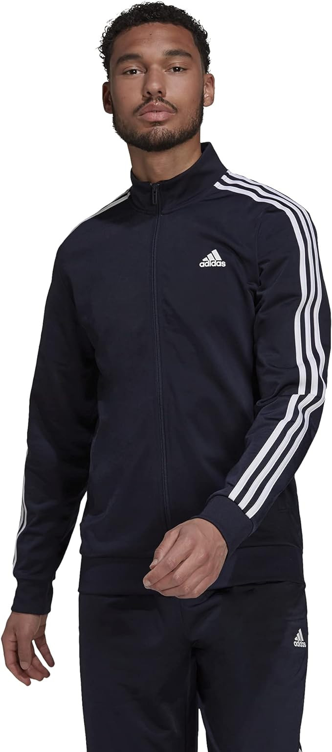 adidas Men's Essentials Warm-Up 3-Stripes Track Top | Amazon (US)