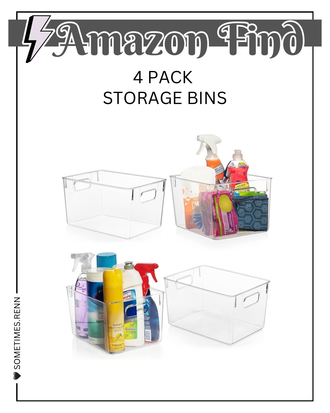 Clear space clear plastic totes for closet organization 

#LTKHome