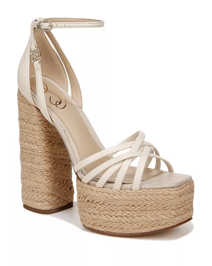Women's Kade Square Toe Crossover Strap Espadrille High Heel Platform Sandals | Bloomingdale's (US)