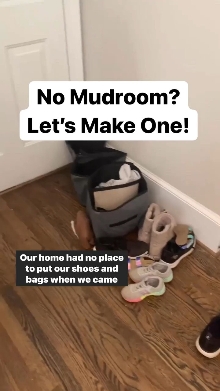 Drop zone back to school organization - mud room - family command center - shoe bench - storage baskets - family calendar 

#LTKunder50 #LTKBacktoSchool #LTKhome