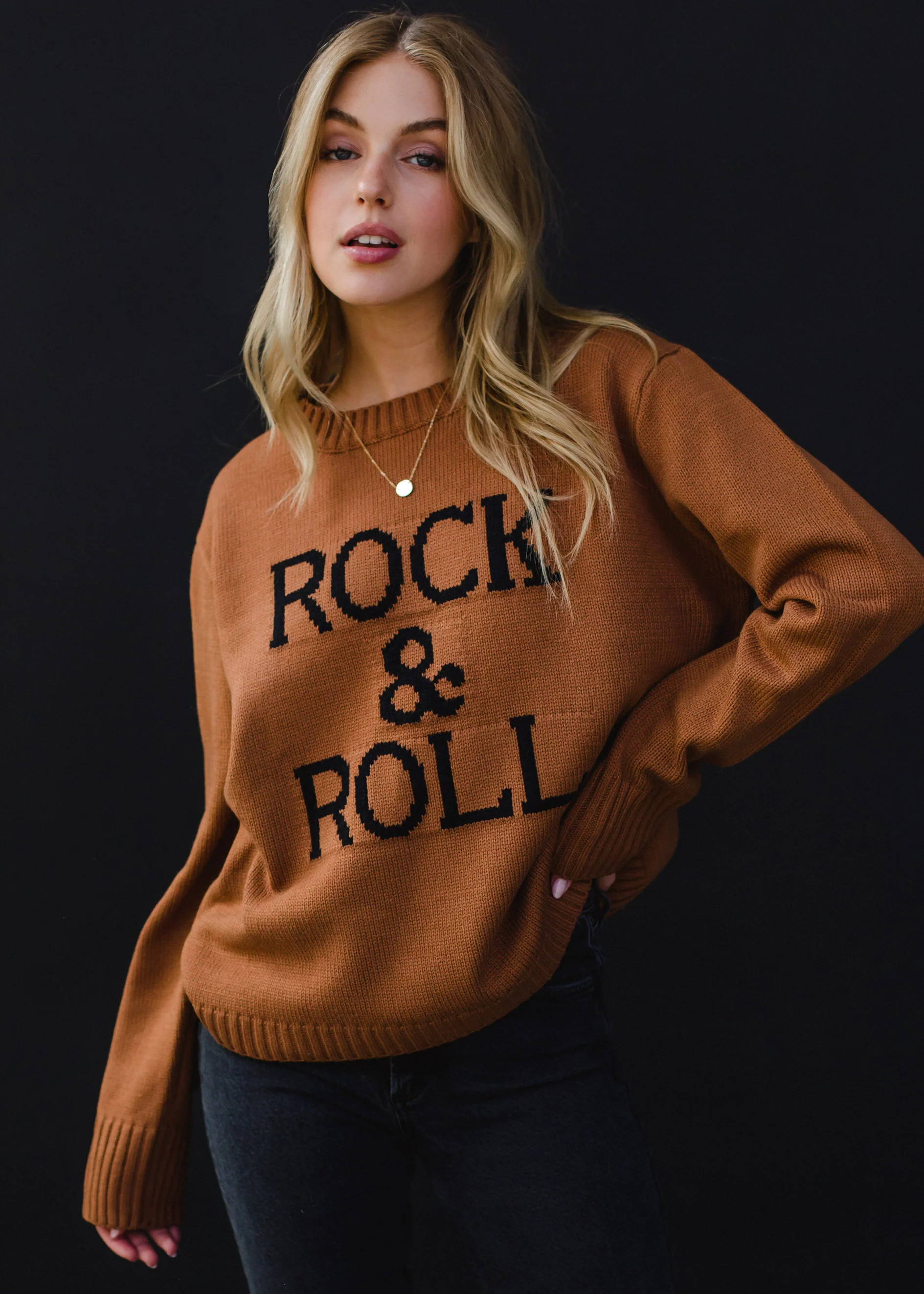 Rock &amp; Roll Sweater - Brown | Panache Accessories