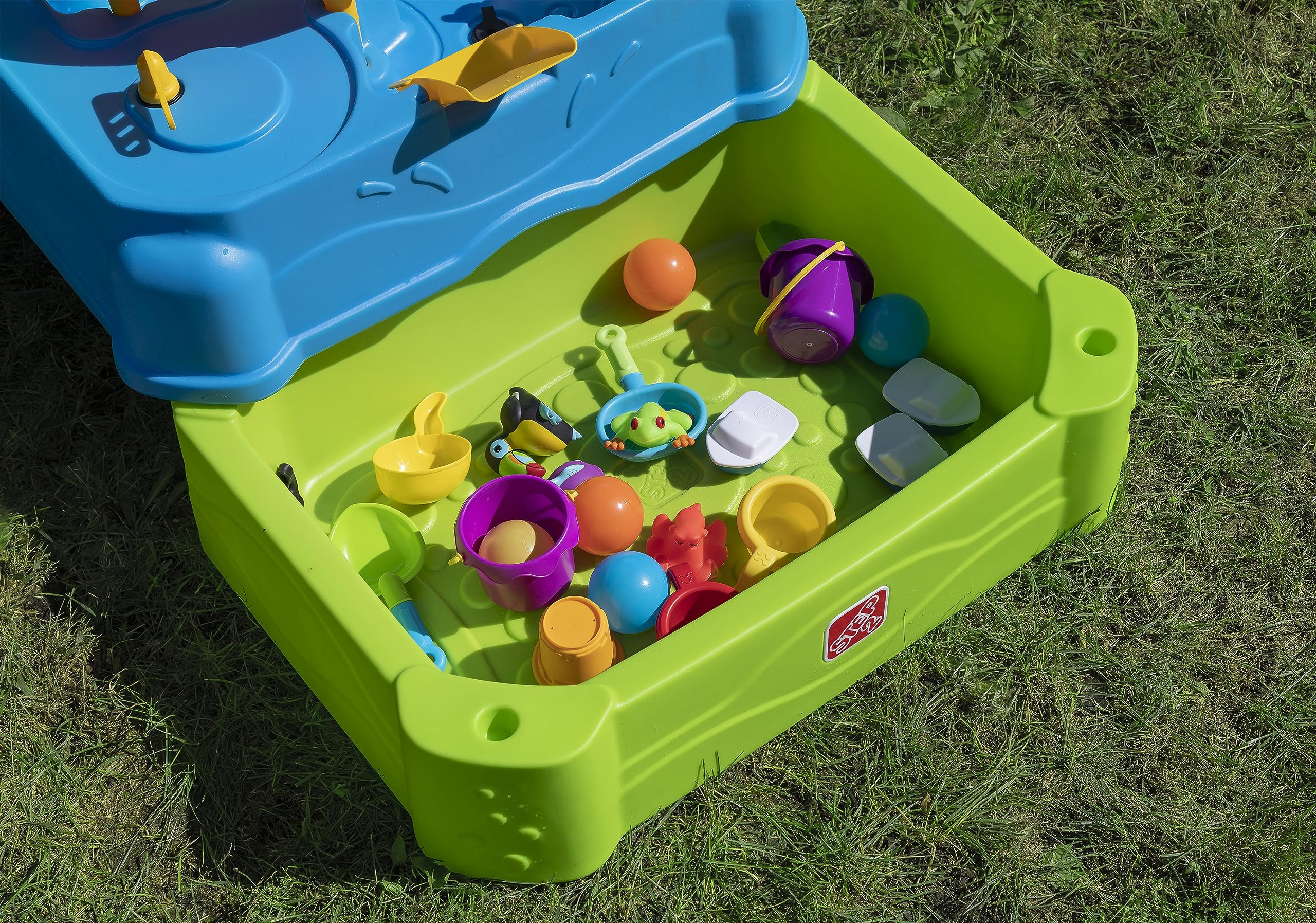 Step2 Waterpark Wonders Two-Tier Water Table, Kids Water Activity Sensory Playset, Comes with Umb... | Amazon (US)