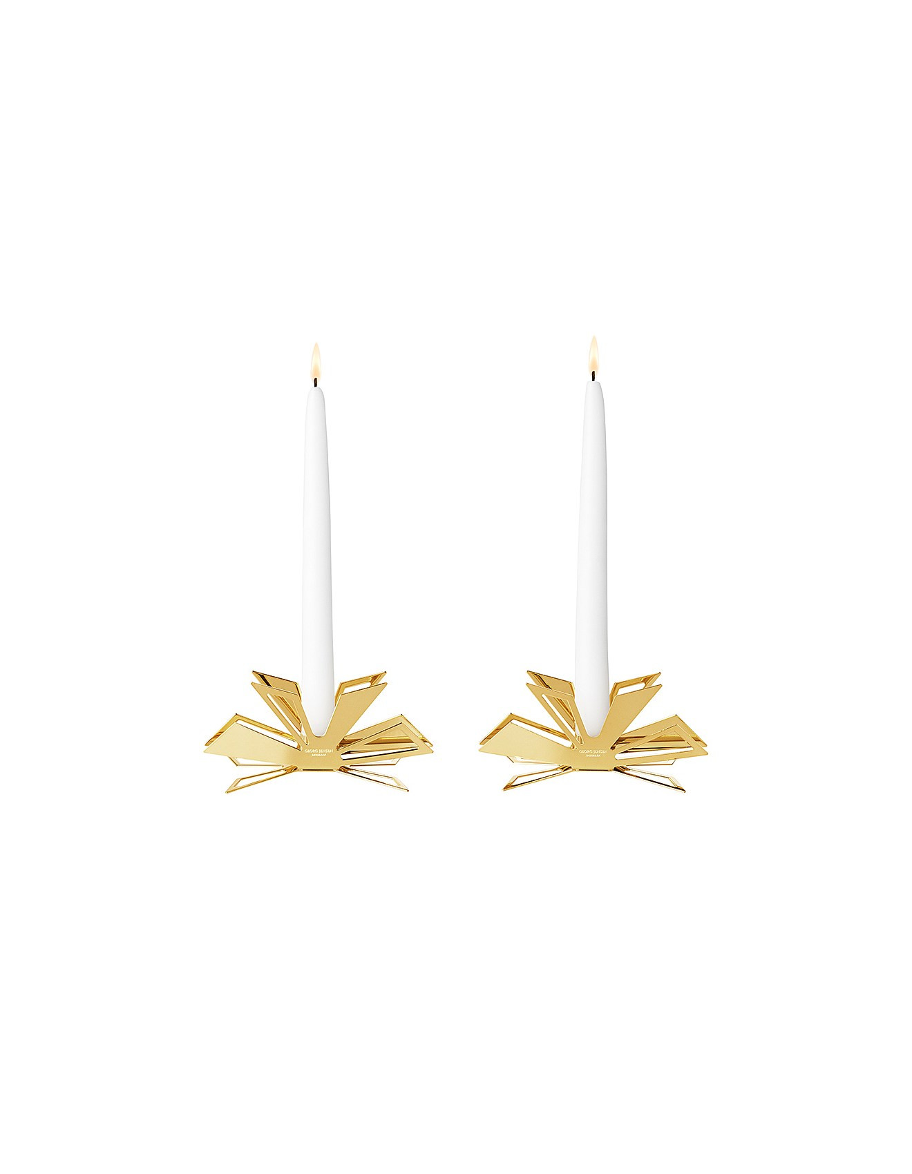 2025 TAPER CANDLEHOLDER 18KT GOLD PLATED ZINC ALLOY 2PCS | David Jones (Australia & New Zealand)