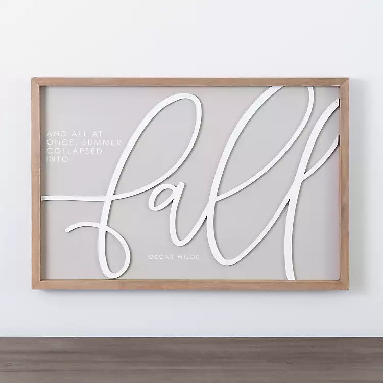 Fall Oscar Wilde Wall Plaque | Kirkland's Home