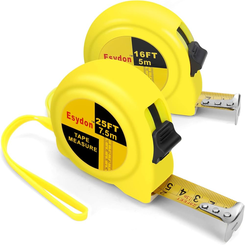 2 Packs Tape Measure 25 ft /16 ft, Esydon Measuring Tape Extendable, Self-Locking Tape Measurer, ... | Amazon (US)