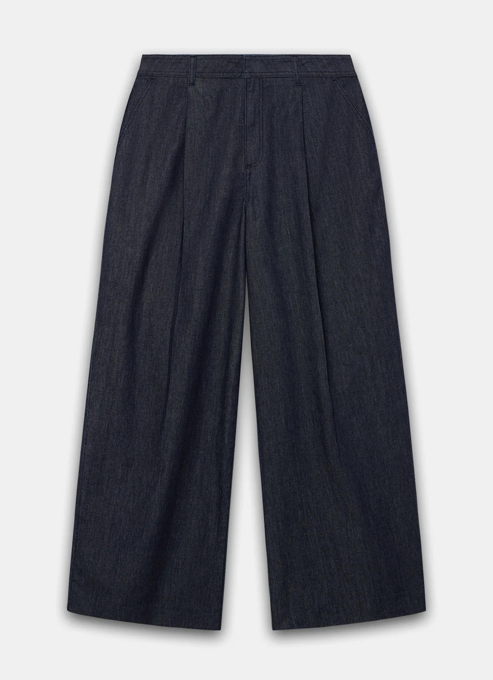 Dark Indigo Tailored Wide Jeans | Mint Velvet