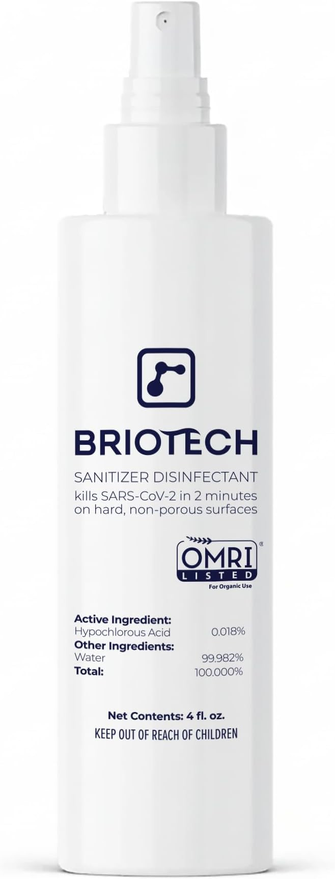 BRIOTECH Sanitizer Disinfectant Hypochlorous Spray, Kill 99.99% of Viruses & Bacteria, Control Mo... | Amazon (US)