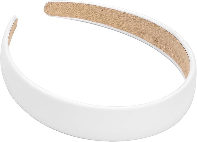 WantGor 1 Inch PU Leather Headband, Wide Padded Hairband Fashion Hair Bands Cute Womens Headbands... | Amazon (CA)