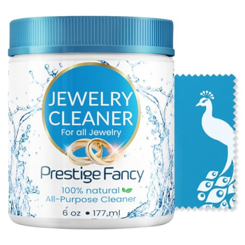 Deluxe Jewelry Cleaner, Restores and Shines Jewelry Cleaner Solution, Liquid Cleaning Brush and Polishing Cloth Kit, For All Jewelry Precious Stones, Metal Gold & Silver, Diamond Ring Cleaner | Amazon (US)