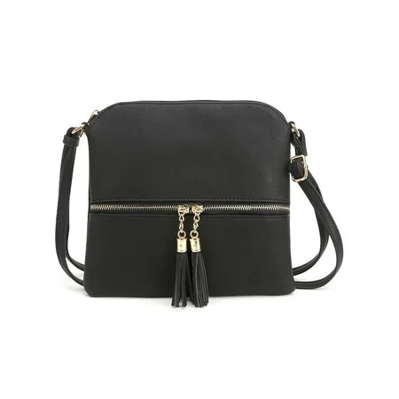 Deluxity Tassel Crossbody Purse- Black | Walmart (US)