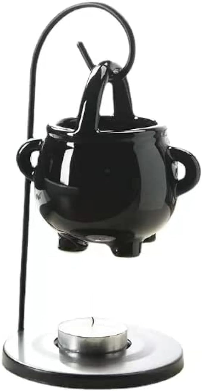 Hanging Pagan Cauldron Oil Burner, Black Wax Warmer Aroma Diffuser, with Handle, for Essential Fr... | Amazon (US)