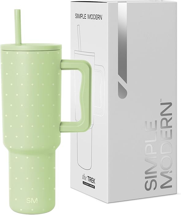 Simple Modern 40 oz Trek Tumbler with Handle and Straw Lid | Cup Holder Friendly Insulated Stainl... | Amazon (CA)