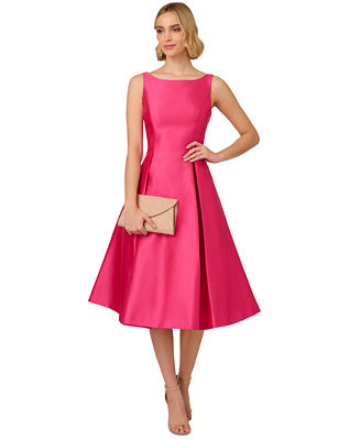Adrianna Papell Boat-Neck A-Line Dress - Macy's | Macy's