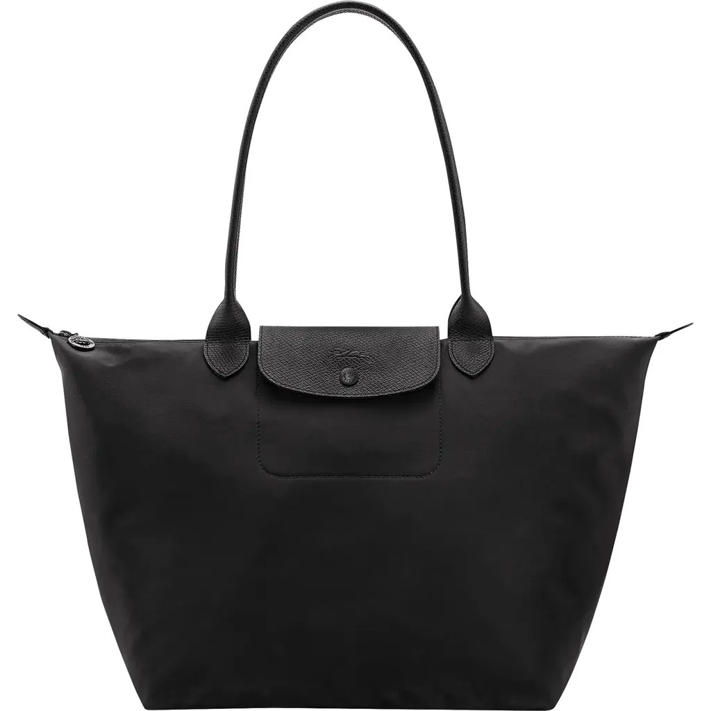 Longchamp Large Le Pliage One Nylon Shoulder Tote in Black at Nordstrom | Nordstrom
