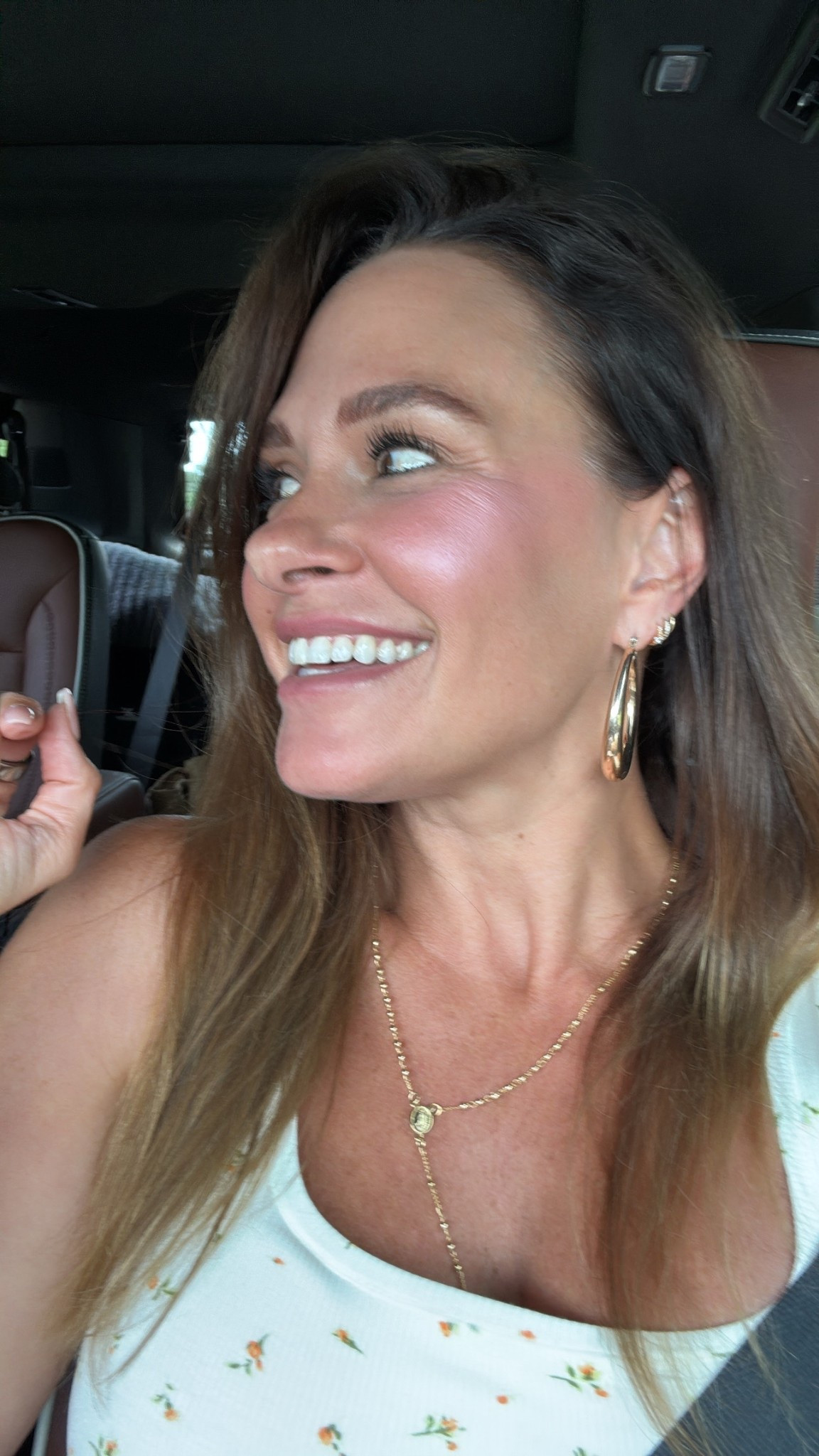 What’s in my cheeks ☺️ plus a little more! Tan line with cheer 🥰

#LTKTravel #LTKBeauty #LTKOver40