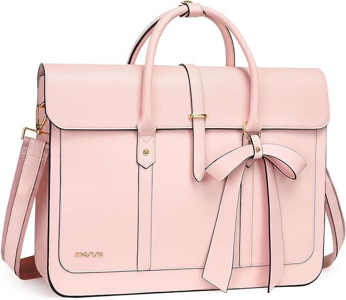 MOSISO Laptop Bag for Women, 13-14 inch PU Leather Laptop Shoulder Bags Convertible Backpack, 13.... | Amazon (US)