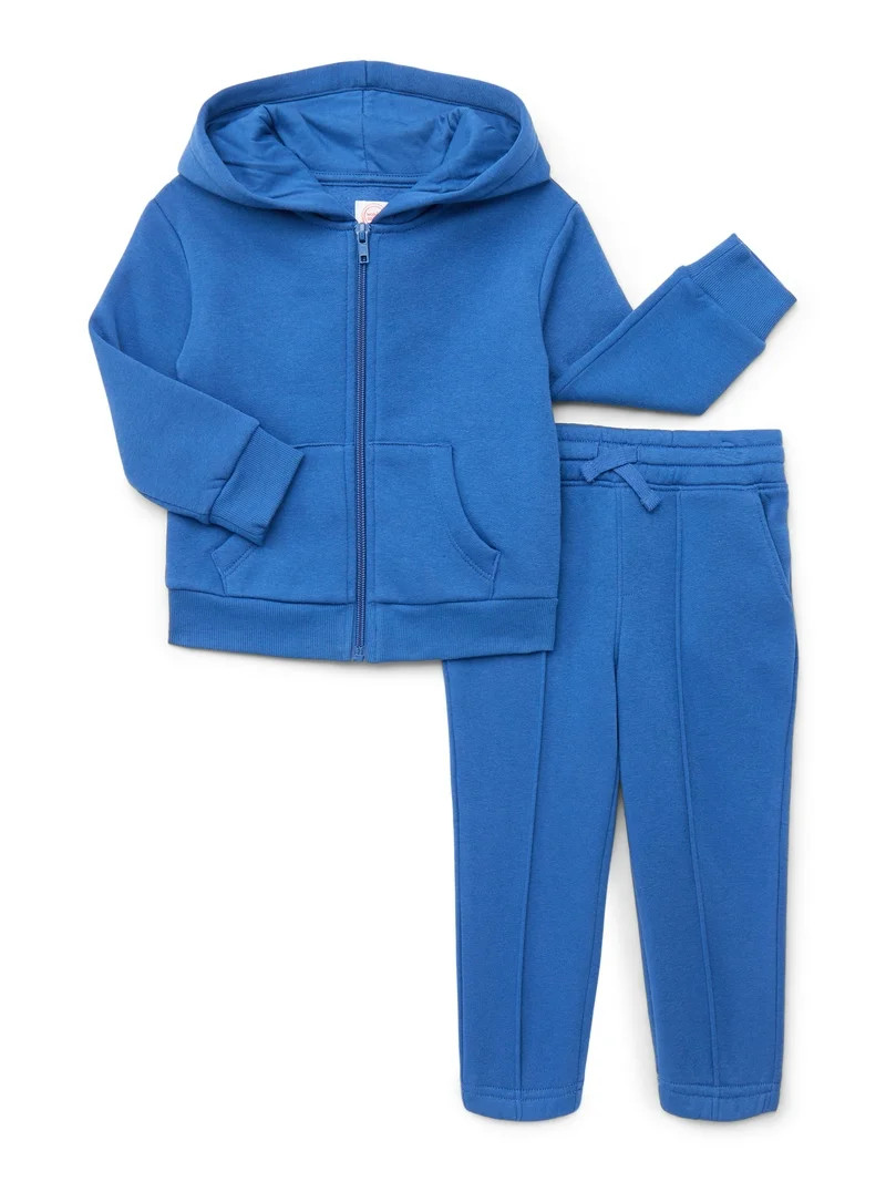 Wonder Nation Toddler Boys Hoodie and Pants Fleece Set, 2-Piece, Sizes 12M-5T | Walmart (US)