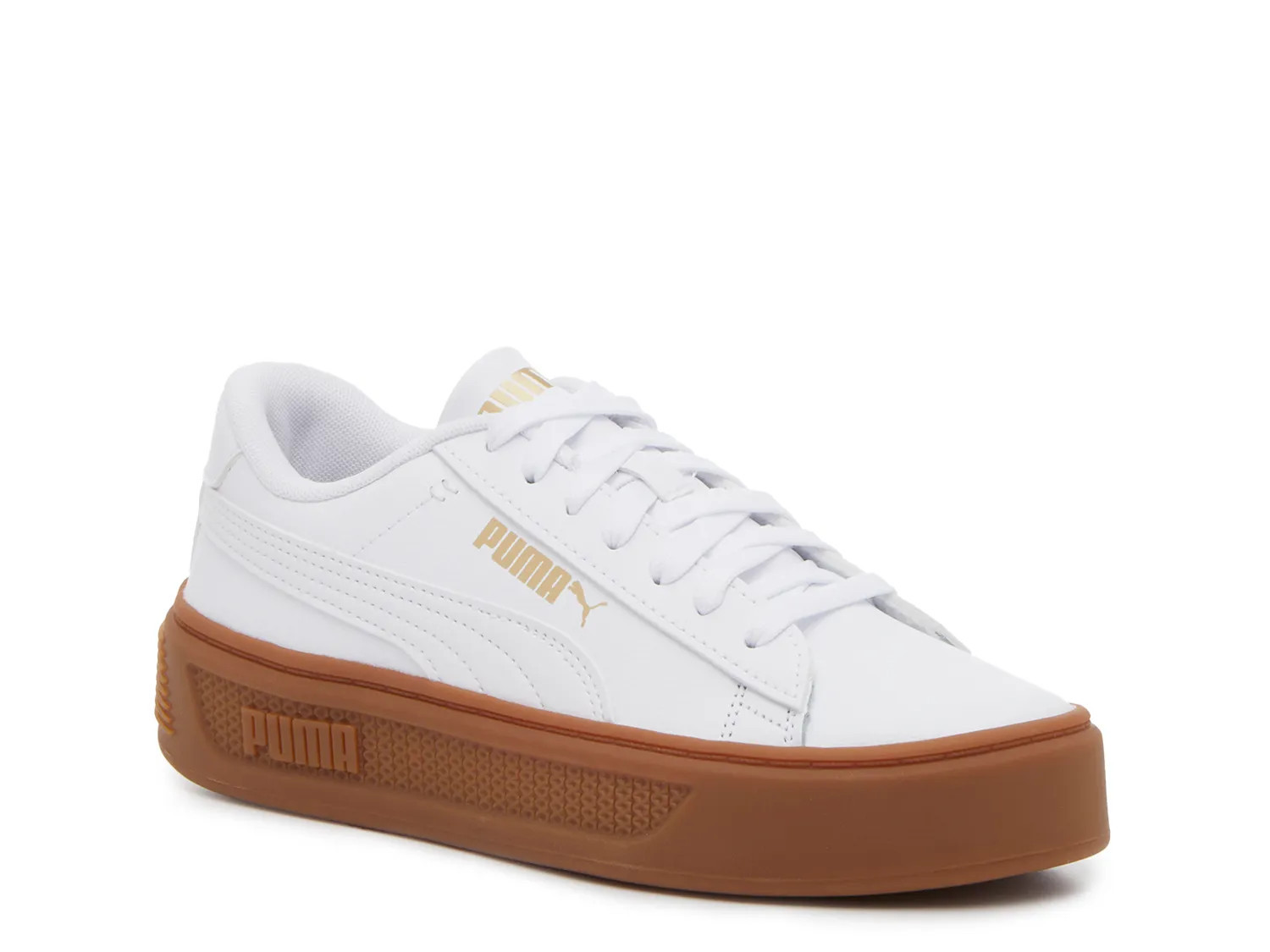 Puma Smash v3 Platform Sneaker | Women's | White | Size 8.5 | Sneakers | DSW