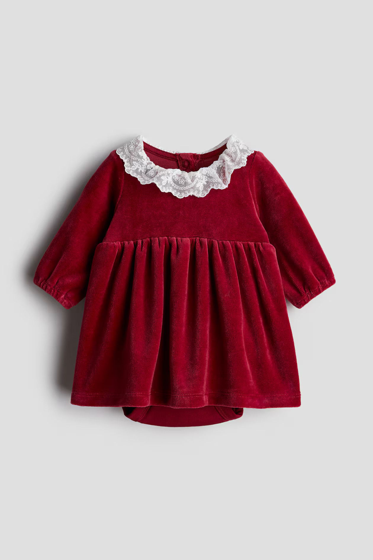 Velour Bodysuit Dress - Red - Kids | H&M US | H&M (US + CA)