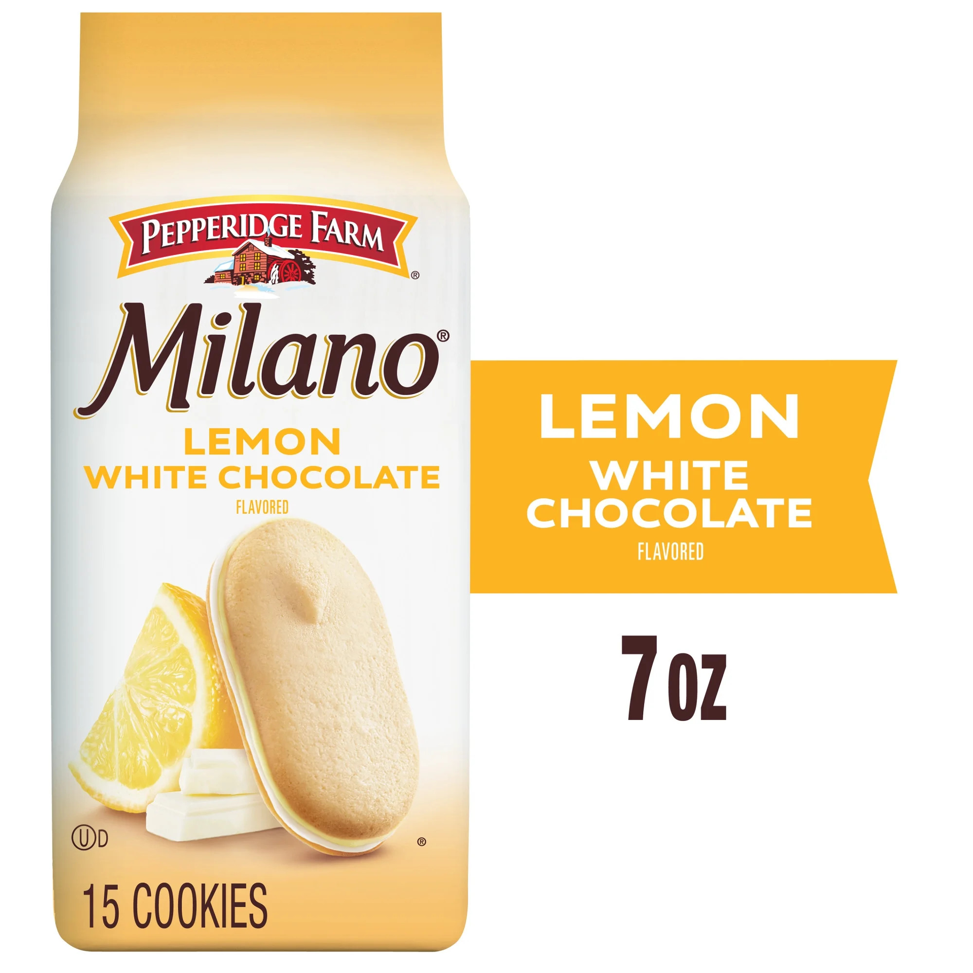 Pepperidge Farm Milano White Chocolate Lemon  Flavored Cookies, 7 oz Bag | Walmart (US)