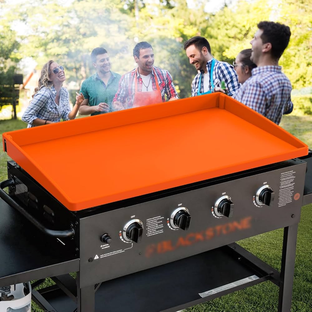 Upgraded Silicone Griddle Cover Mat Full-edge for Grill 36" Blackstone, Top Edges,Heavy Duty Food... | Amazon (US)