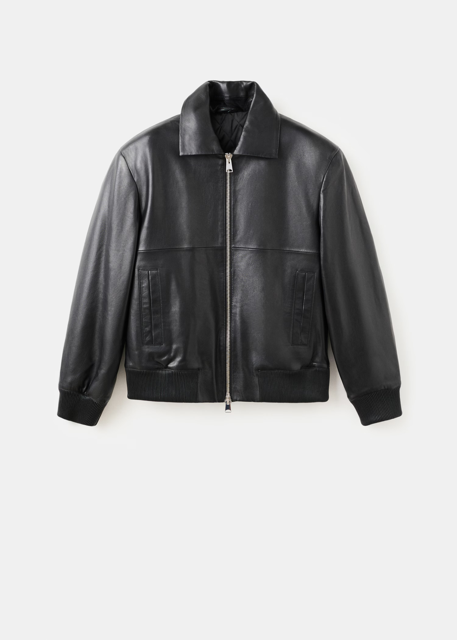 Leather bomber jacket | MANGO (UK)