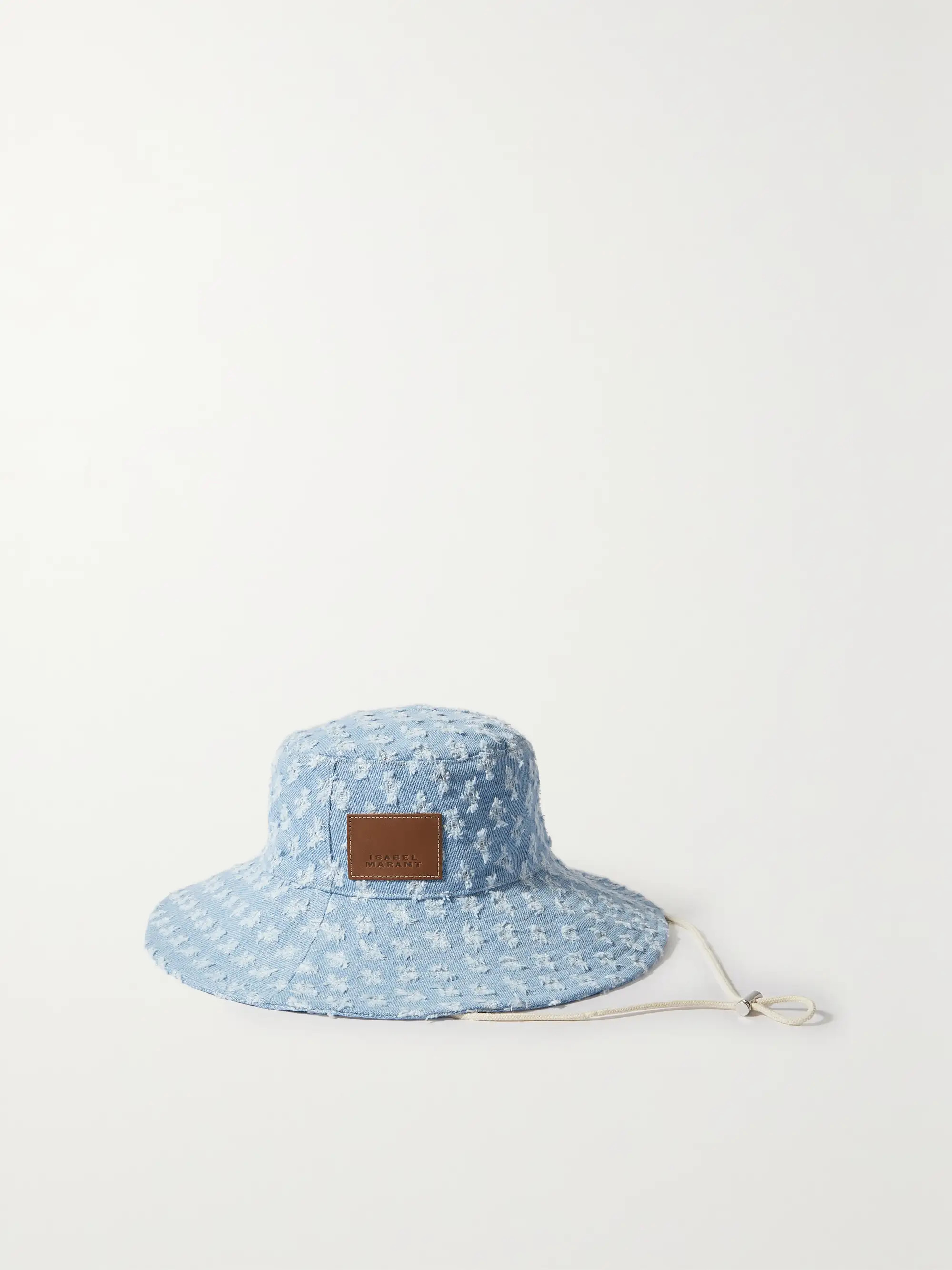 Delya appliquéd distressed denim bucket hat | NET-A-PORTER (UK & EU)