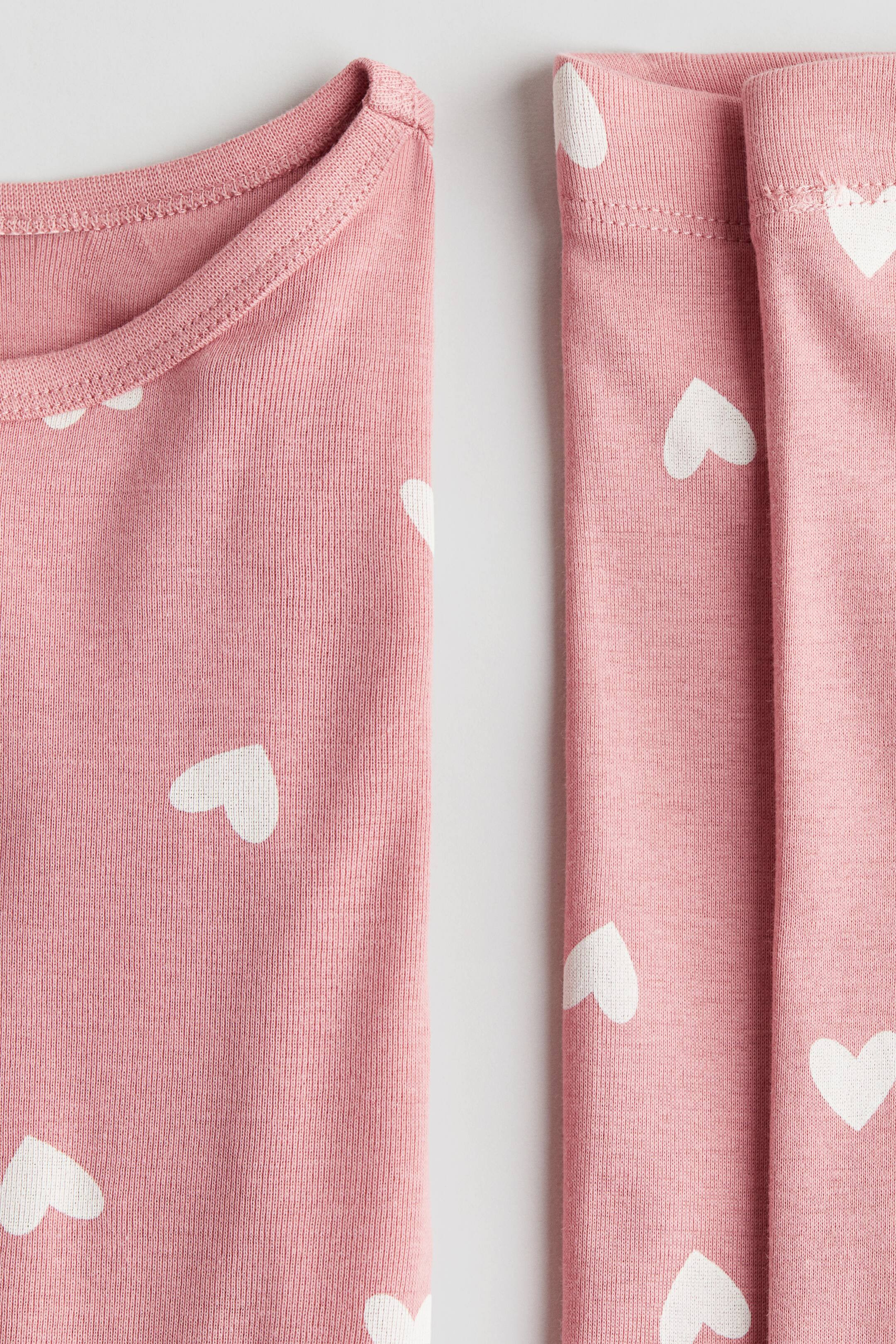 Printed Cotton Pajamas - Regular waist - Round Neck - White/animals - Kids | H&M US | H&M (US + CA)