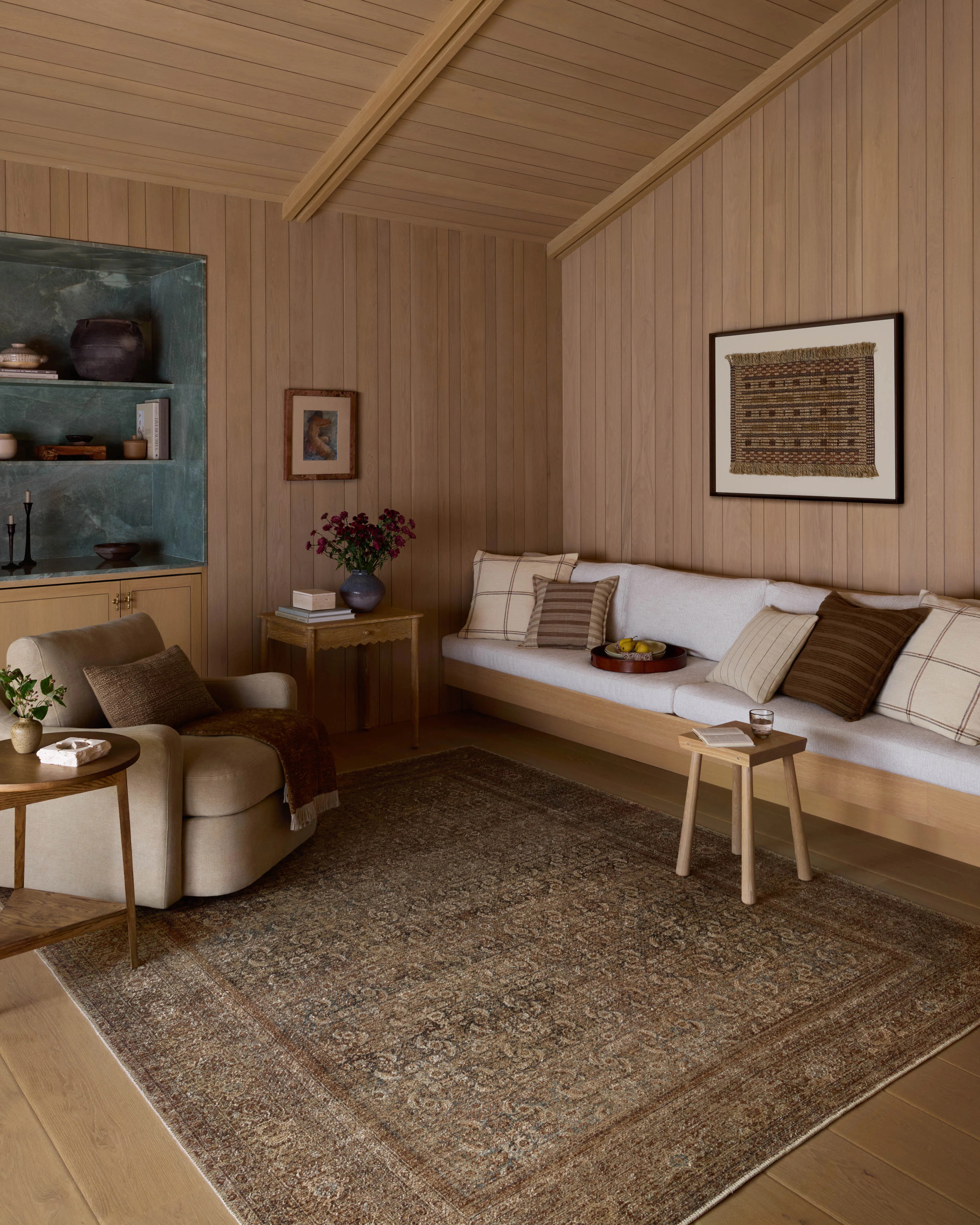 Amber Lewis x Loloi Cambria Ocean / Bark Area Rug | Wayfair North America