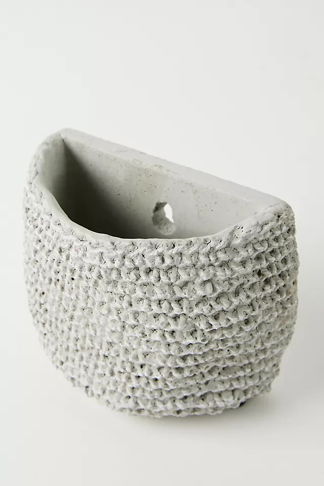 Woven Cement Pot | Anthropologie (US)