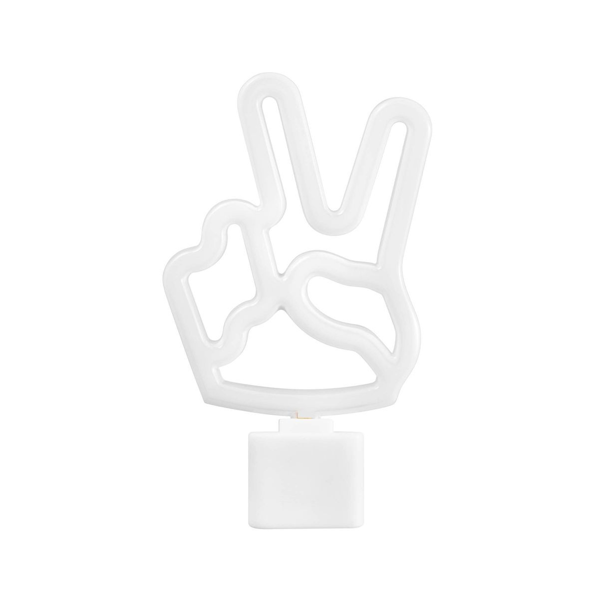 Globe Electric Auto On Off Neon Peace Sign Night Light: LED Peace Sign Lighting, Green, Novelty N... | Target