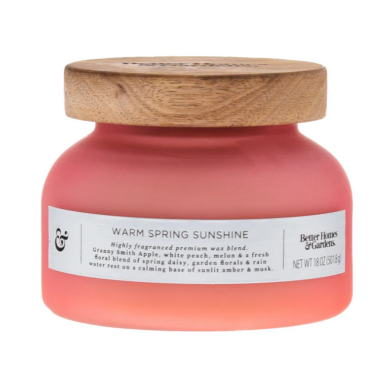 Better Homes & Gardens 18oz Warm Spring Sunshine Scented 2-wick Bell Jar Candle | Walmart (US)