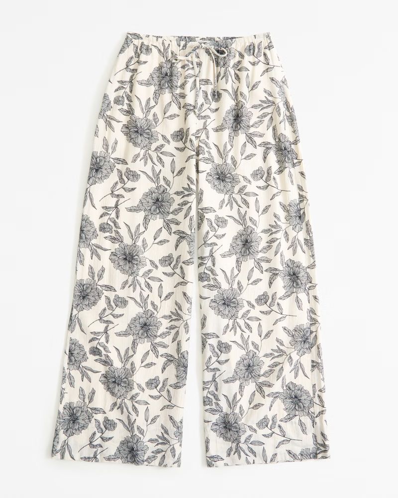 Women's Crinkle Textured Pull-On Palazzo Pant | Women's The A&F Wedding Shop | Abercrombie.com | Abercrombie & Fitch (US)