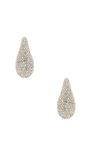BaubleBar Ella Earrings in Rhinestone in Metallic Gold. | Revolve Clothing (Global)