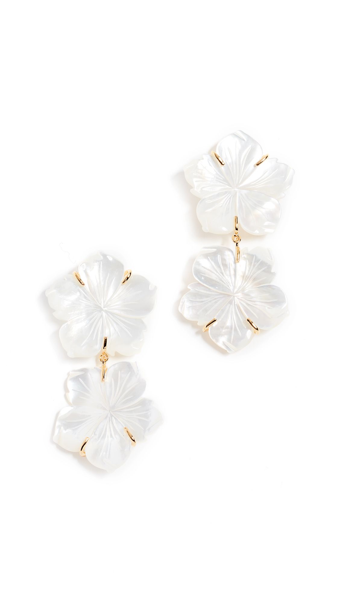 Lizzie Fortunato Paper White Reflection Earrings | Shopbop