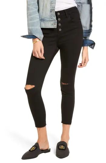Women's Treasure & Bond High Waist Skinny Jeans, Size 28 - Black | Nordstrom