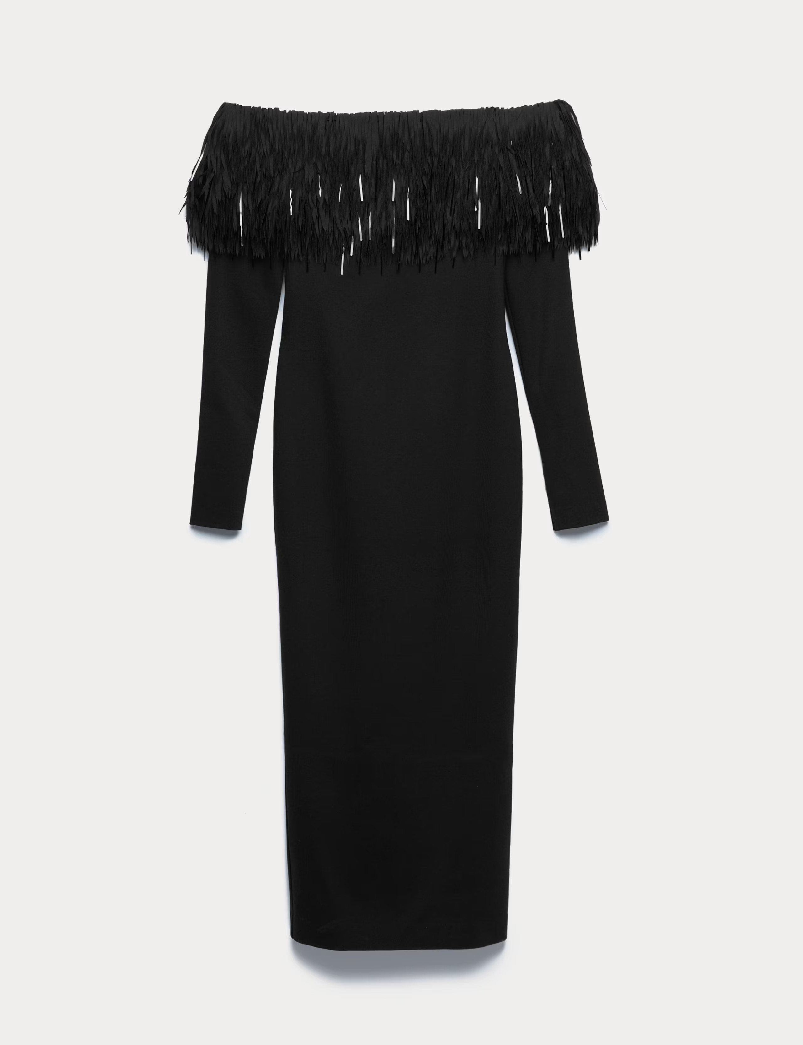 Bardot Feather Fringed Midi Bodycon Dress | Marks & Spencer (UK)