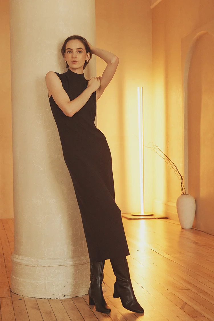 Sleeveless Knit Maxi Dress | SNIDEL