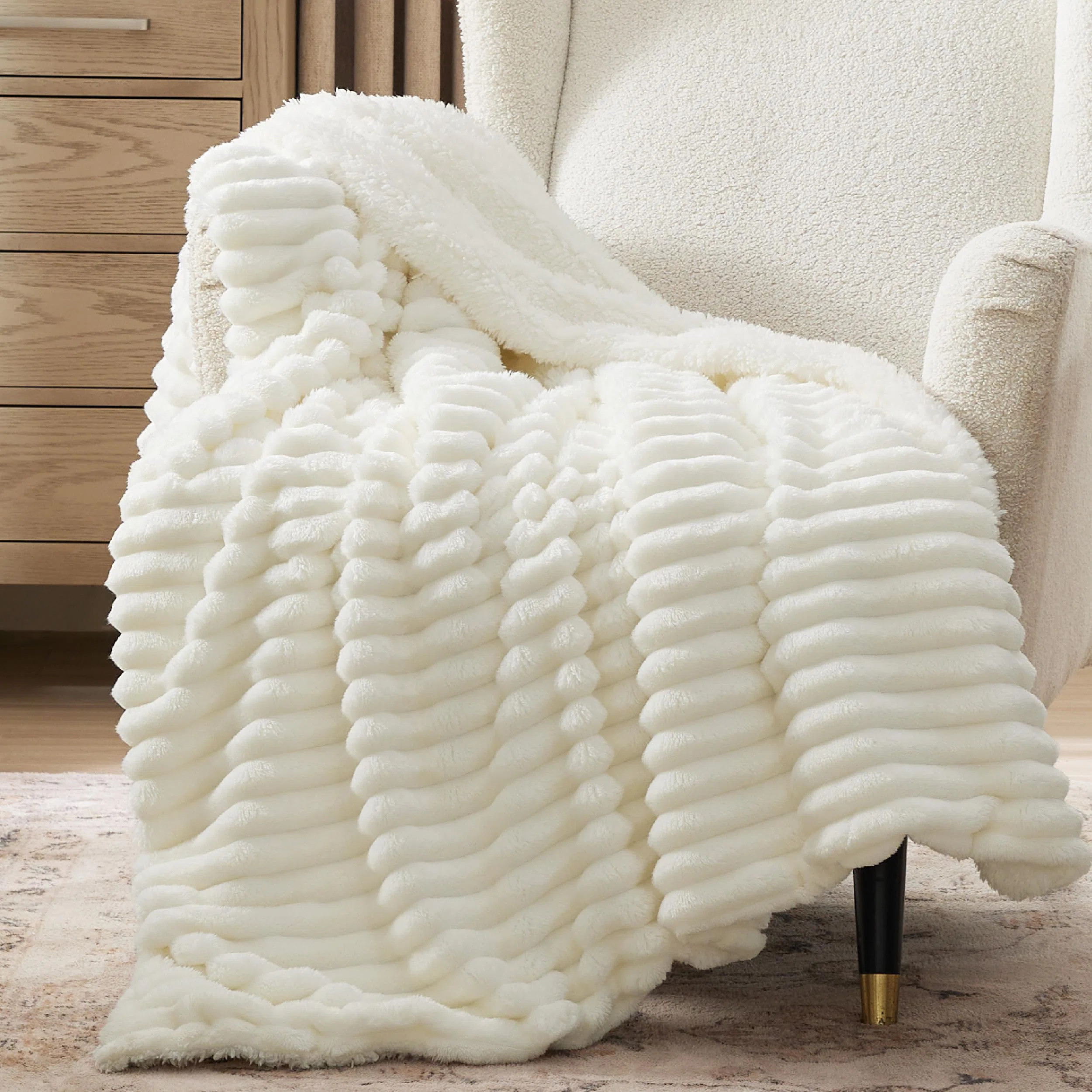 Cozy Winter Collection Bedsure 299gsm Soft Sherpa Fleece Blanket for Bed - Thick & Cozy Warm Blan... | Wayfair North America