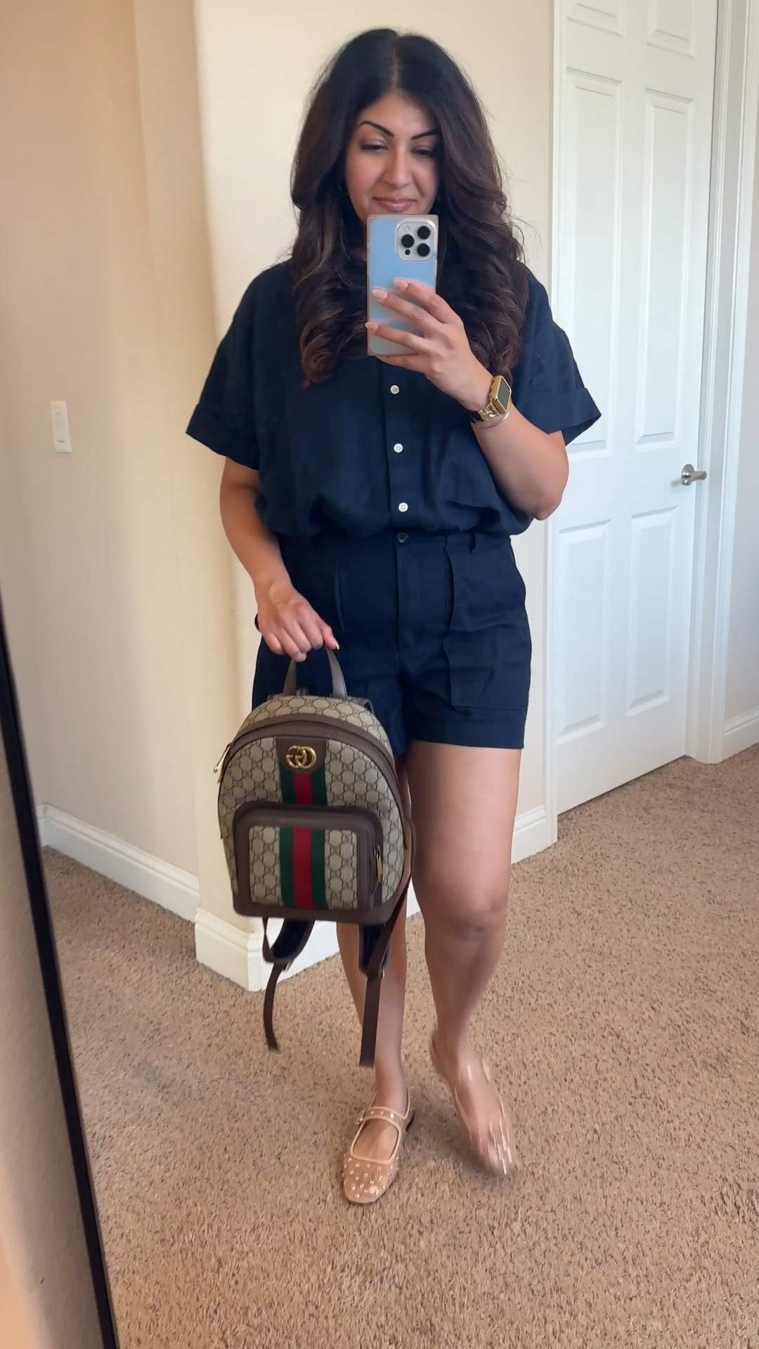 Jcrew has a major sale for summer. They have the best linen shorts and tops. I love this matching set for summer outfits. This gucci backpack is the best for travel. 

#navyshorts #linenshorts #summeroutfit #traveloutfit #jcrew #gucci

#LTKFamily #LTKSummerEdit #LTKSaleAlert