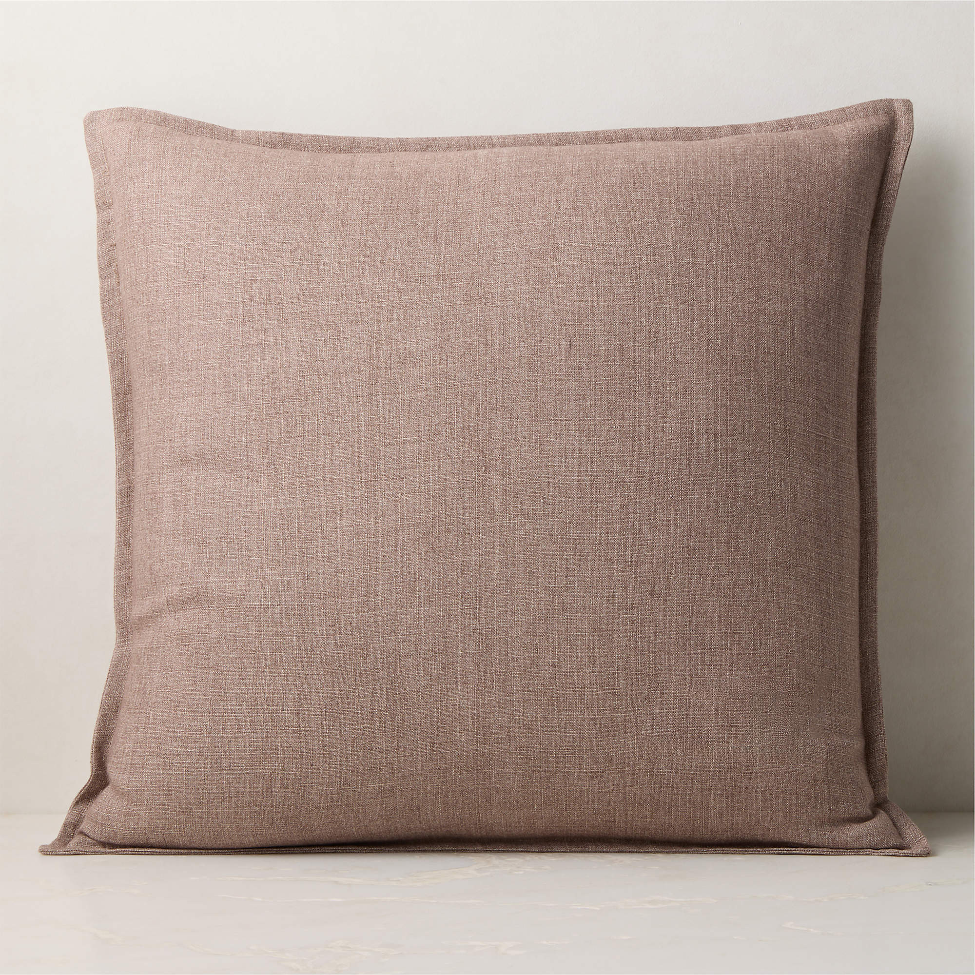 Callas Smoked Lavender Linen Throw Pillow with Down-Alternative Insert 23"x23" + Reviews | CB2 | CB2