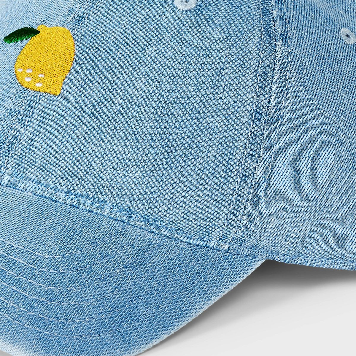 Men's Lemon Denim Cotton Baseball Hat - Mighty Fine Denim Blue | Target