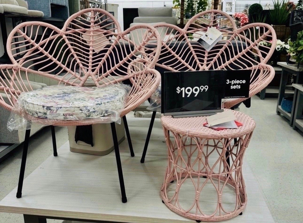 Stop everything! 🌸 Found the dreamiest 3-piece bistro set for under $200. These pink woven chairs are giving major high-end boutique vibes but at a total fraction of the cost. Perfect for a morning coffee spot or a small balcony glow-up. Snagged these at TJ Maxx—run, don't walk! 🏃‍♀️✨

#LTKHome