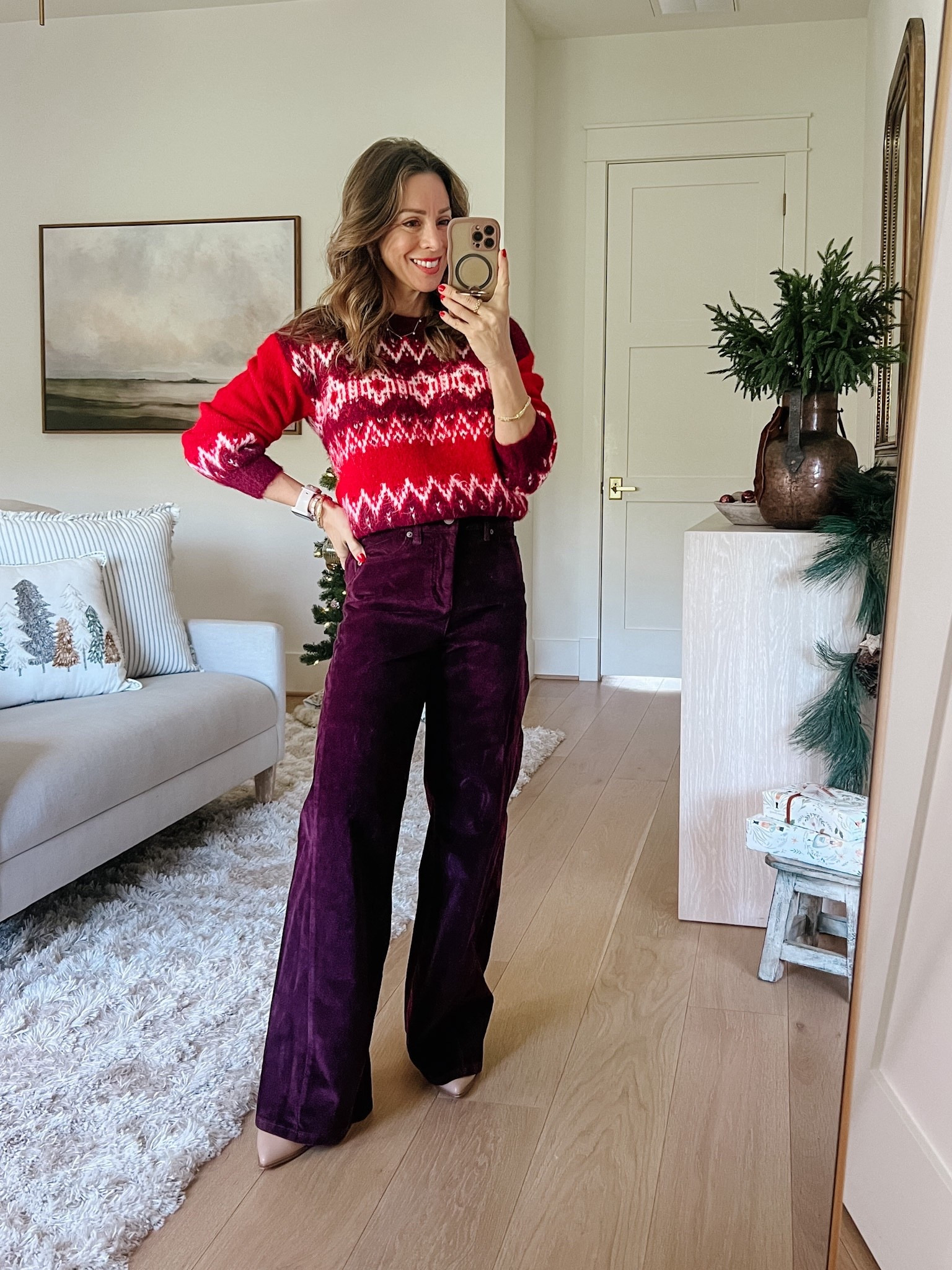 Walmart Winter Style 🤍  Loft fair isle sweater looks so cute with these velvet corduroy pants 

Sweater Fit: I’m wearing an XS

Pants Fit: I’m wearing a 0

#LTKFindsUnder50 #LTKOver40 #LTKFindsUnder100