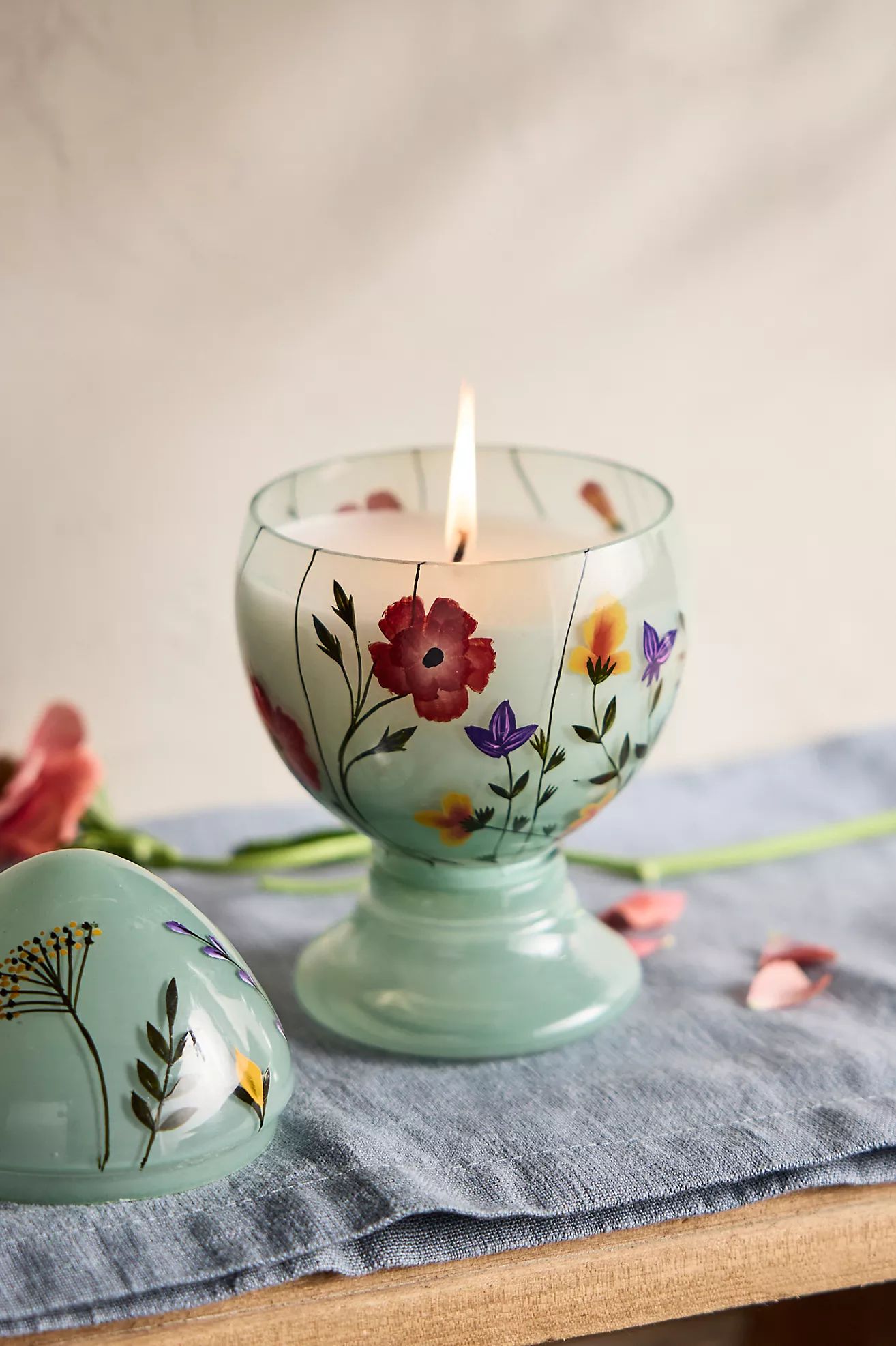 Hand-Painted Glass Egg Candle | Anthropologie (US)